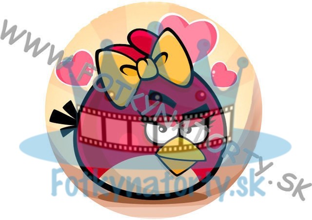 Angry Birds Stella I. - jedlý obrázok / oblátka na tortu