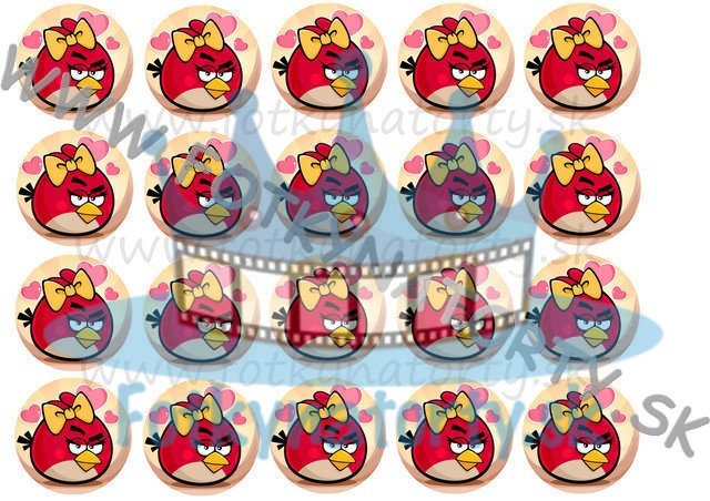 Angry Birds  Stella- 20 ks - jedlé obrázky na zákusky, medovníčky a iné dobrôtky / na tortu / jedlé tortové obrázky / Fotky na Torty