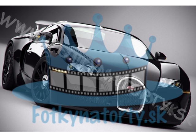 Bugatti Veyron - jedlý obrázok / oblátka na tortu