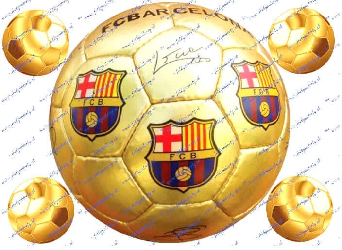 Futbalová lopta FCB na tortu- kruh