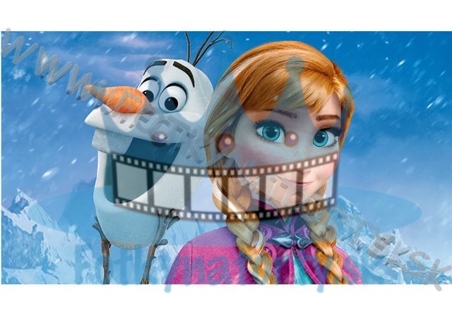 Ľadové kráľovstvo (Frozen) Anna&Olaf - Elsa a Anna Frozen ľadové kráľovstvo - jedlá tortová oblátka / na tortu / jedlý tortový obrázok/ Fotky na torty