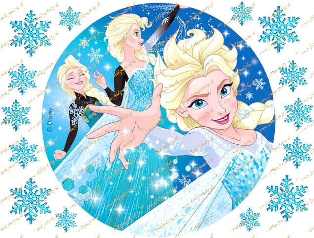 Frozen 2 Elsa jedlý obrázok na tortu