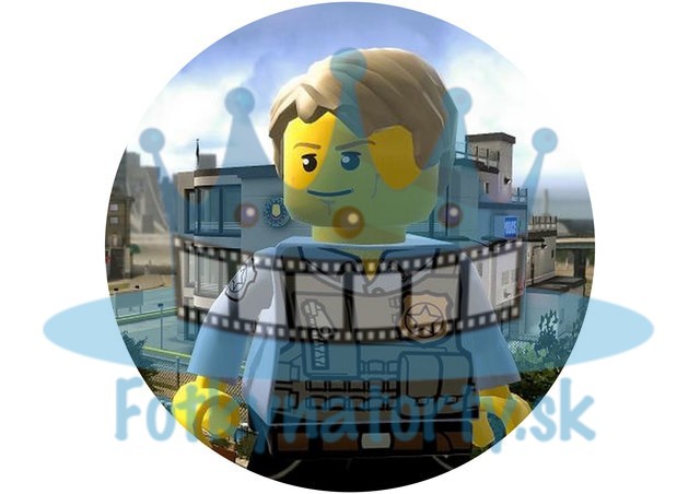Lego City Policajti KRUH - jedlý obrázok / oblátka na tortu / Fotky na torty