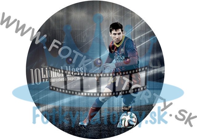 Lionel Messi FCB - kruh- jedlý obrázok/ oblátka na tortu / Fotky na tortu