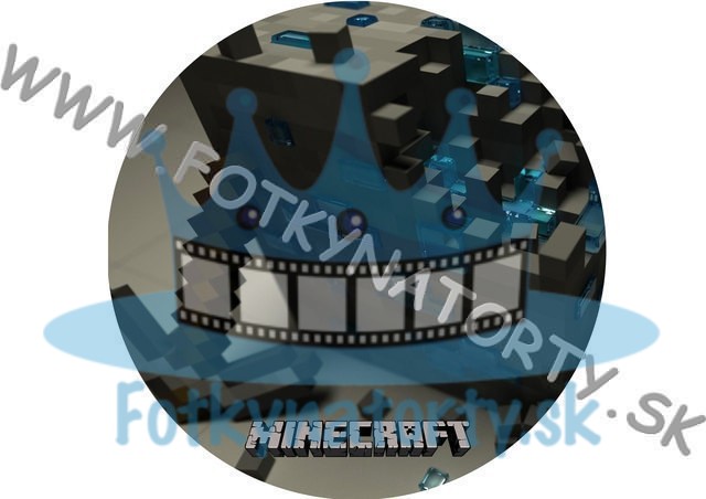 Minecraft I. - jedlý obrázok na tortu, tvar: kruh/ jedlé obrázky / Fotky na torty / jedlá tlač