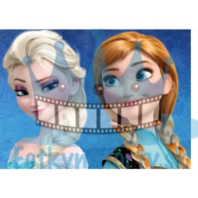 FROZEN - Sestry Elsa a Anna - ľadové kráľovstvo - jedlá tortová oblátka