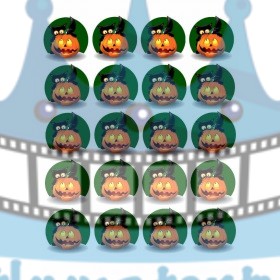Halloweenske dekorácie - 20 ks - jedlé dekorácie na zákusky, medovníčky, muffiny a cupcakes