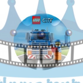 Lego City Nákladné auto - jedlý obrázok / oblátka na tortu