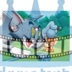 Tom a Jerry Golf - jedlý obrázok/ oblátka na tortu