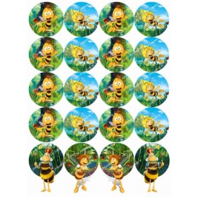 Včielka maja  - Maja, Vilko, Kráľovná na muffinky, medovníčky a cupcakes 20 ks