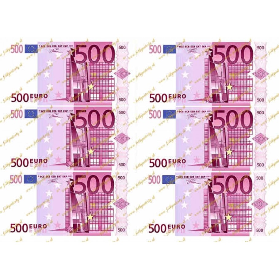 Jedlé peniaze 500 eurobankovky