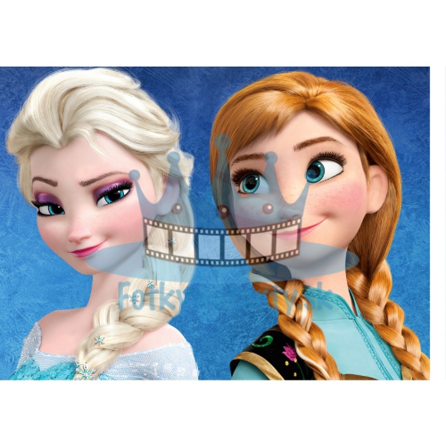 Elsa a Anna Frozen ľadové kráľovstvo - jedlá tortová oblátka / na tortu / jedlý tortový obrázok/ Fotky na torty