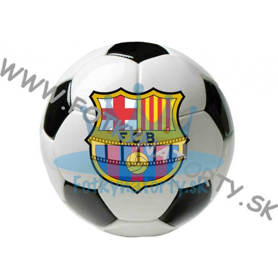 FCB logo vo futbalovej lopte - kruh - jedlý obrázok/ oblátka na tortu / Fotky na tortu