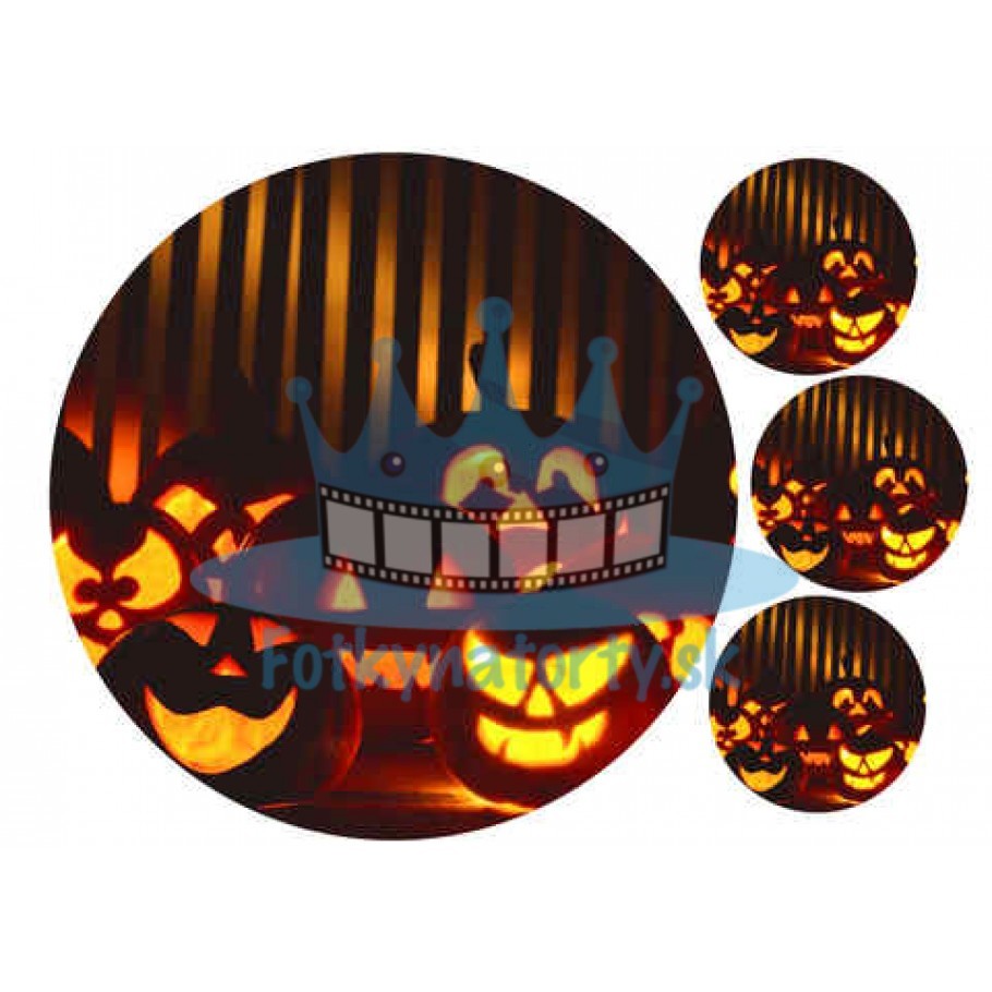 Halloween - Tekvice - jedlý obrázok / oblátka na tortu 