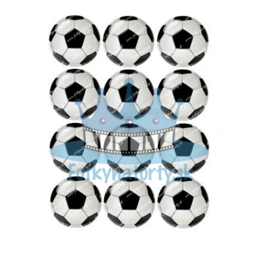 Futbalové lopty 12 ks - Ø cca 6 cm 