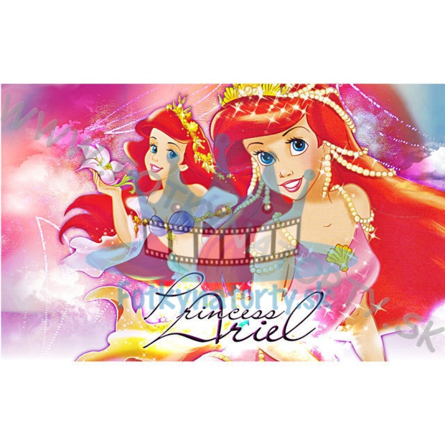 Princezná ariel  - jedlý obrázok/ oblátka na tortu