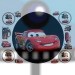 Autíčko McQueen kruh s dekoráciami - jedlý obrázok na tortu / jedlé obrázky / oblátka / Fotky na torty / na muffiny mafiny
