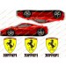 Jedlý obrázok na vystrihnutie - autá a logá Ferrari