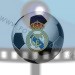 Logo FC Real Madrid vo futbalovej lopte okrúhly jedlý obrázok/ oblátka na tortu