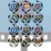 Futbalové lopty s logami futbalových klubov 12 ks - Ø 8 cm - jedlé dekorácie na zákusky, medovníčky a iné dobrôtky / na tortu / jedlé tortové obrázky / Fotky na torty 